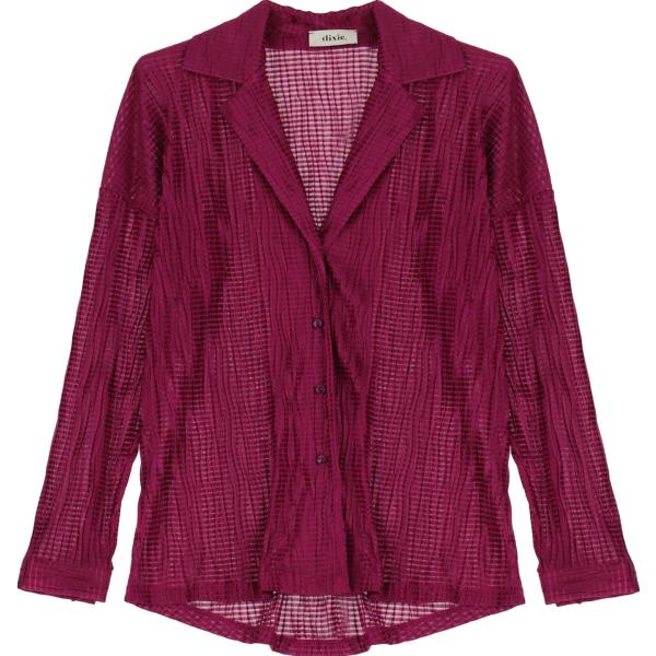 camicie Dixie rosso tinta unita