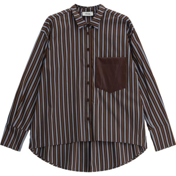 camicie Dixie marrone a righe
