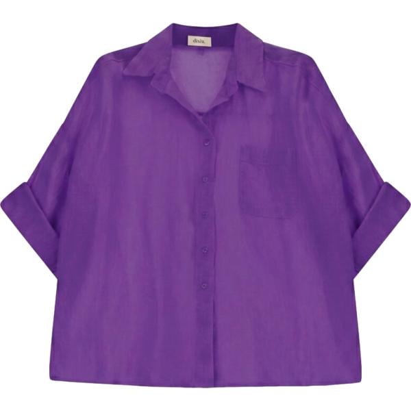 camicie a manica corta Dixie viola