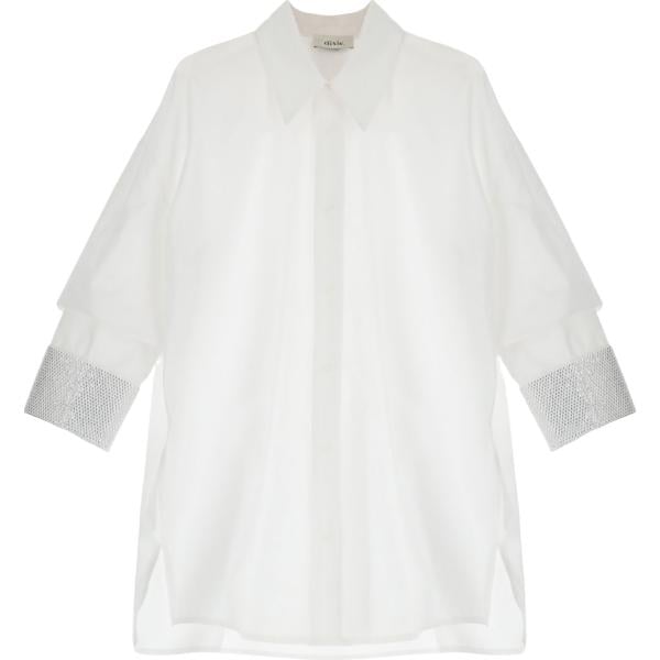 camicie Dixie bianco tinta unita