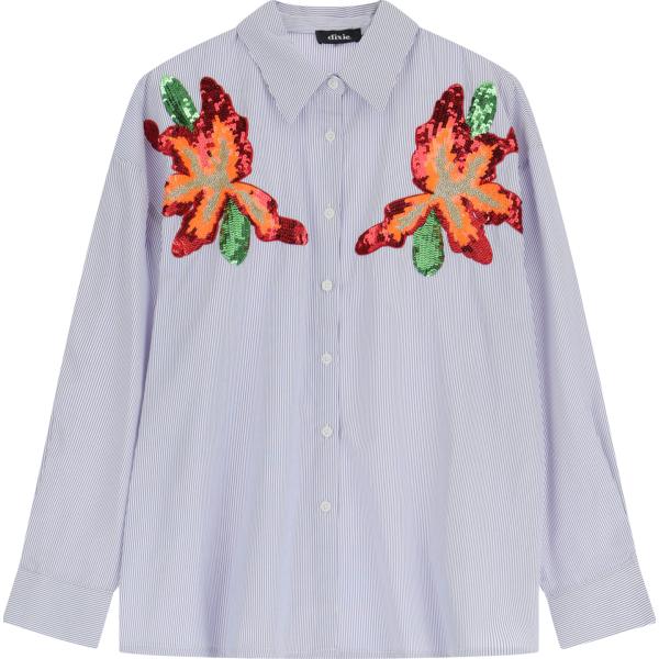 camicie Dixie viola a fiori