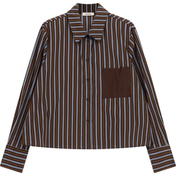 camicie Dixie marrone a righe