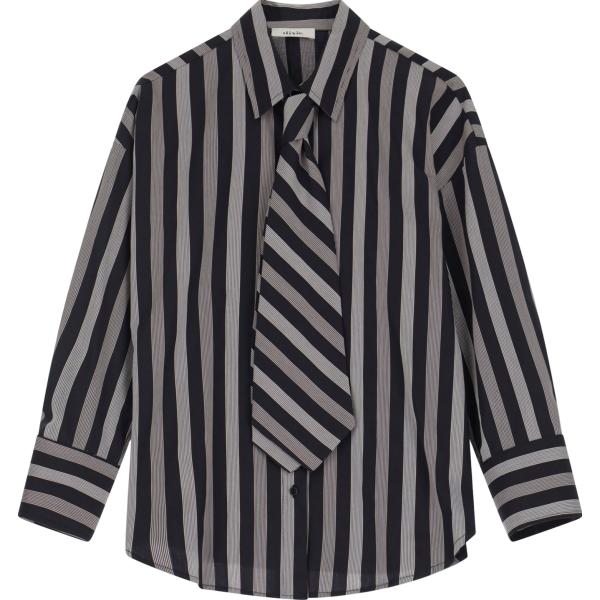 camicie Dixie nero a righe