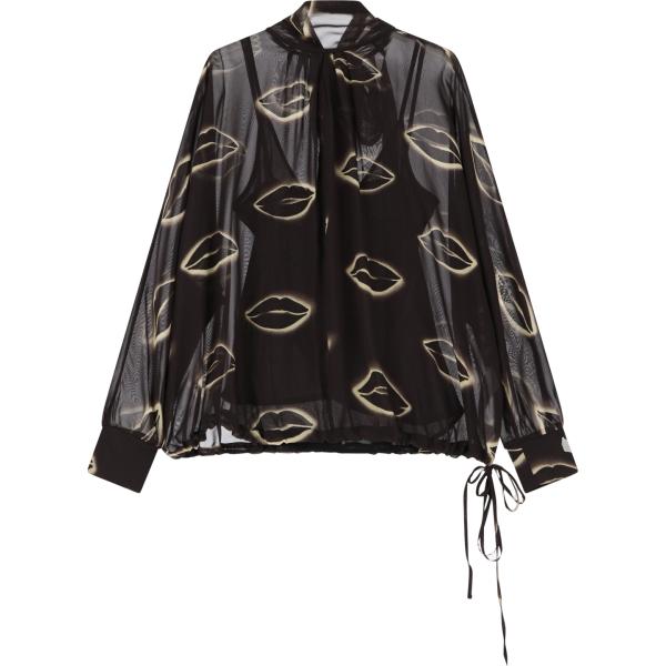 camicie Dixie nero con stampe