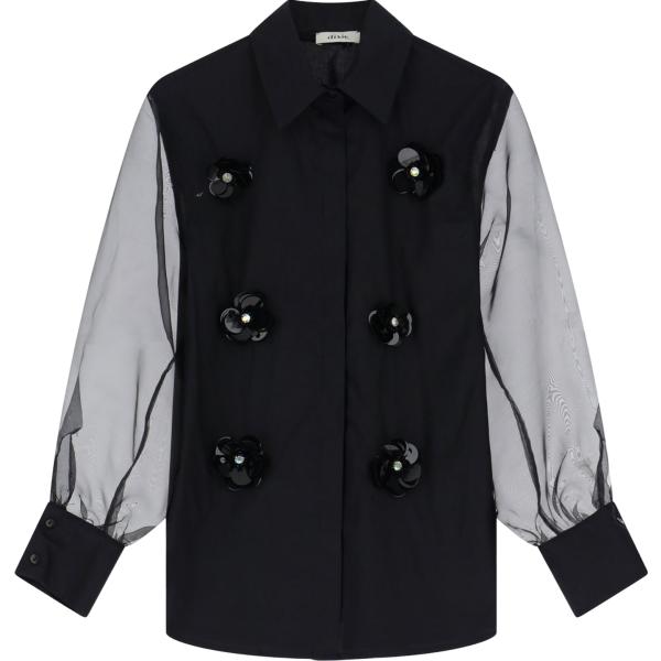 camicie Dixie nero a fiori