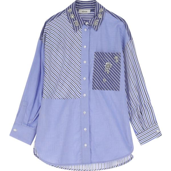 camicie Dixie blu a righe