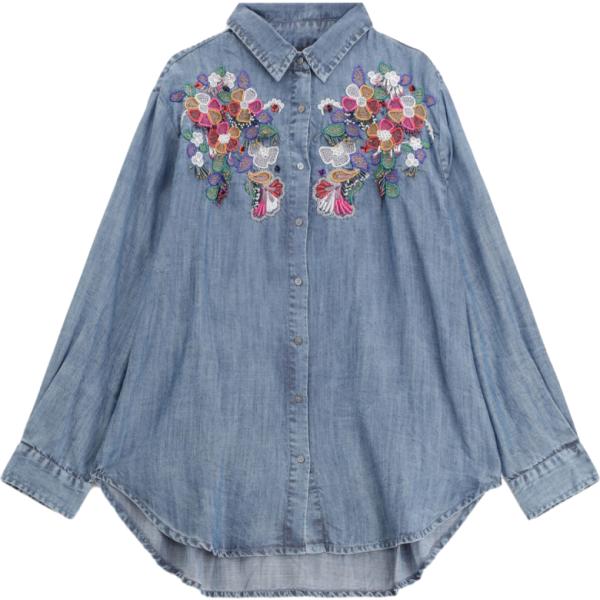 camicie Dixie blu a fiori