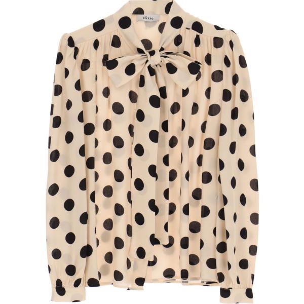 bluse Dixie bianco a pois