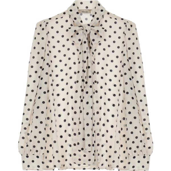 camicie Dixie bianco a pois