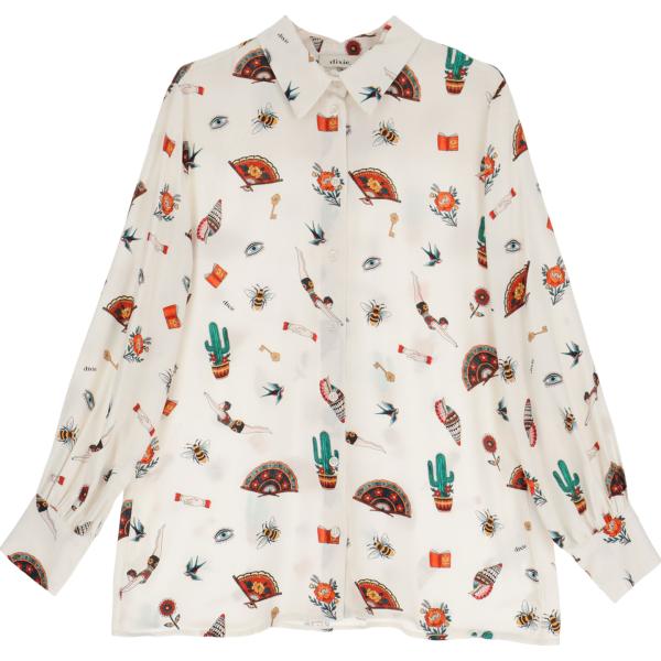 camicie Dixie bianco con stampe