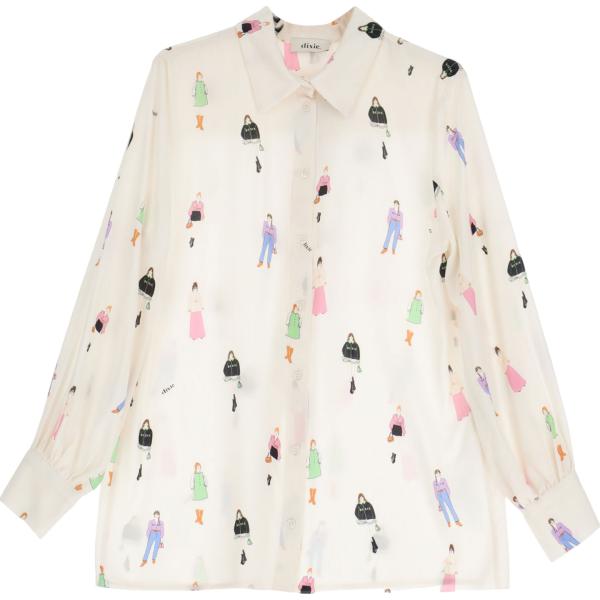 camicie Dixie bianco con stampe