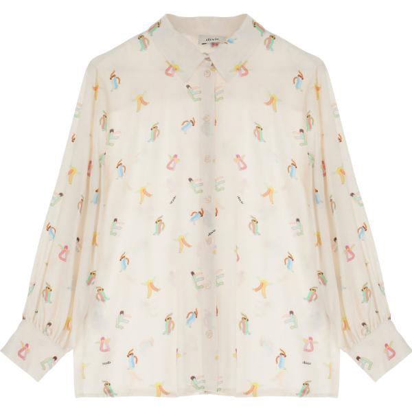 camicie Dixie bianco con stampe