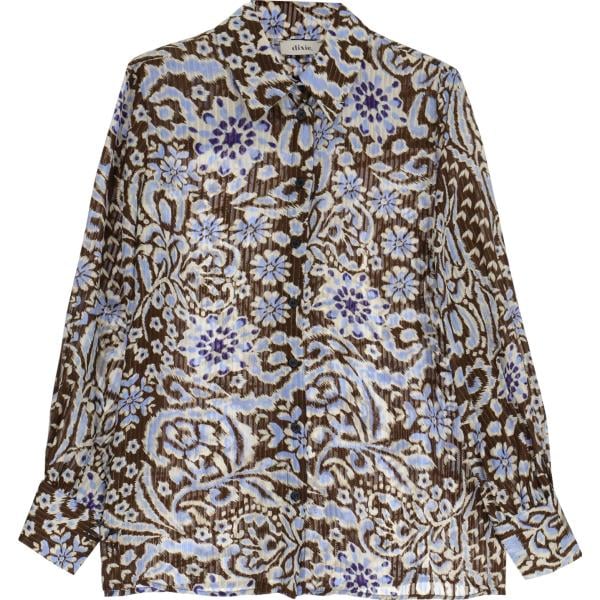 camicie Dixie marrone con stampe
