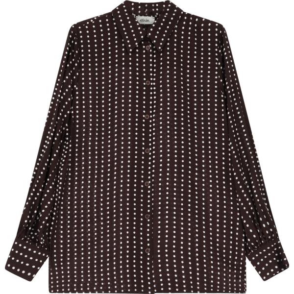 camicie Dixie marrone a pois