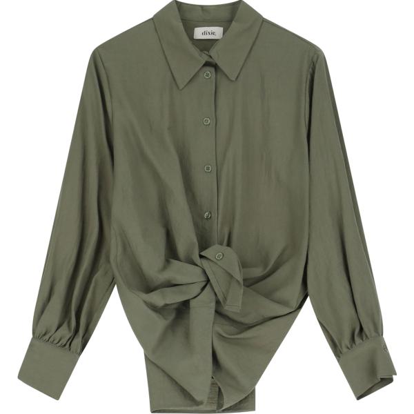 camicie Dixie verde tinta unita