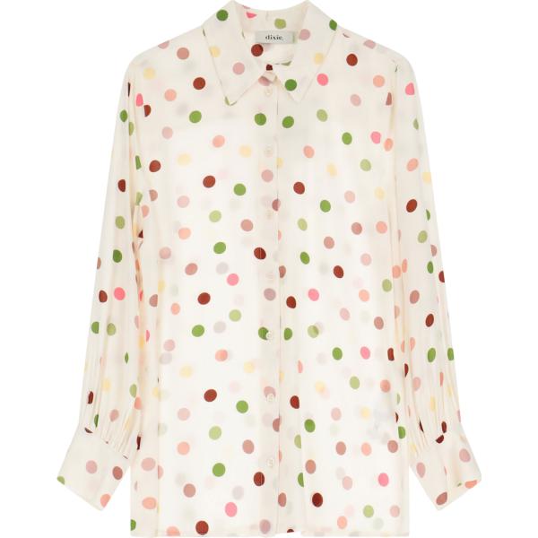 camicie Dixie bianco a pois