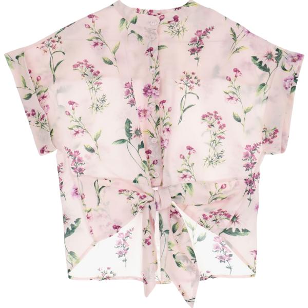 camicie a manica corta Dixie rosa a fiori