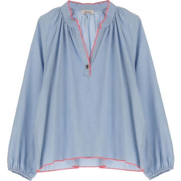 camicie Dixie blu tinta unita