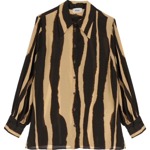 camicie Dixie marrone con stampe