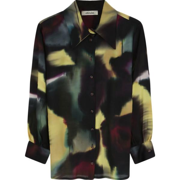 camicie Dixie nero con stampe