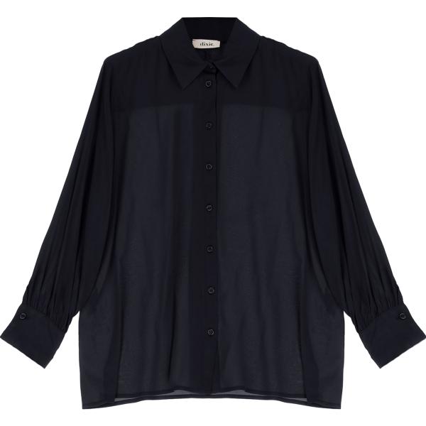 camicie Dixie nero tinta unita