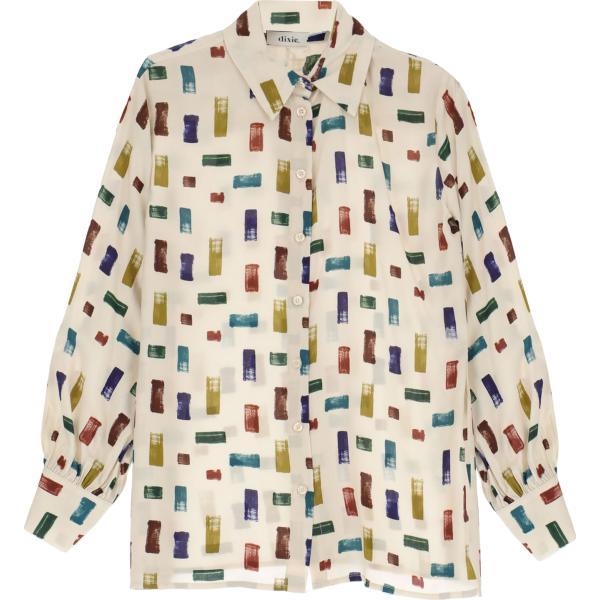 camicie Dixie bianco geometrica