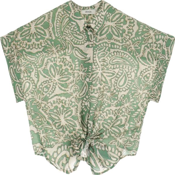 camicie a manica corta Dixie marrone paisley