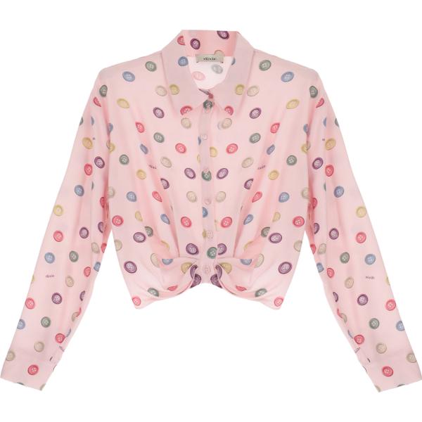 camicie Dixie rosa con stampe