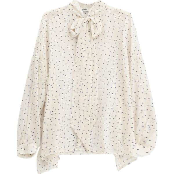 camicie Dixie bianco a pois