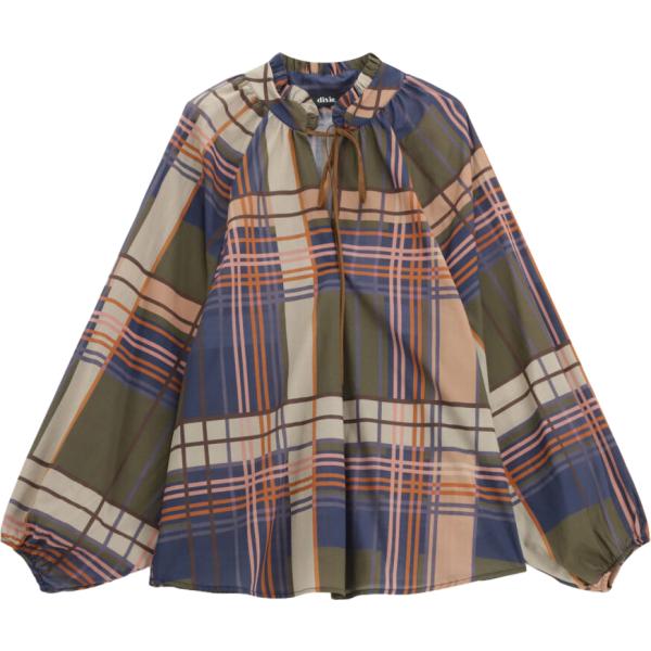 bluse Dixie marrone con stampe