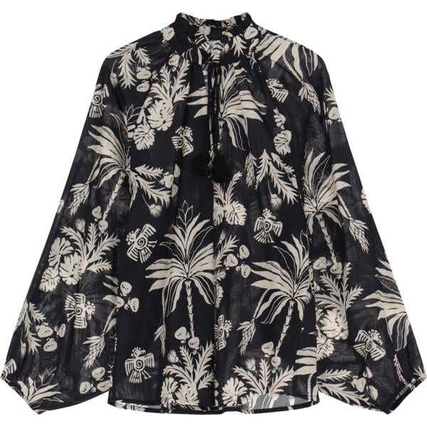 camicie Dixie nero con stampe