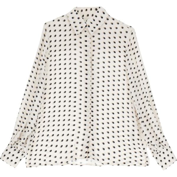 camicie Dixie bianco a pois