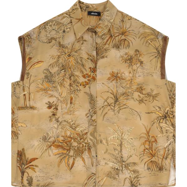 camicie Dixie marrone con stampe