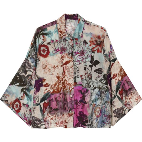 camicie Dixie marrone con stampe