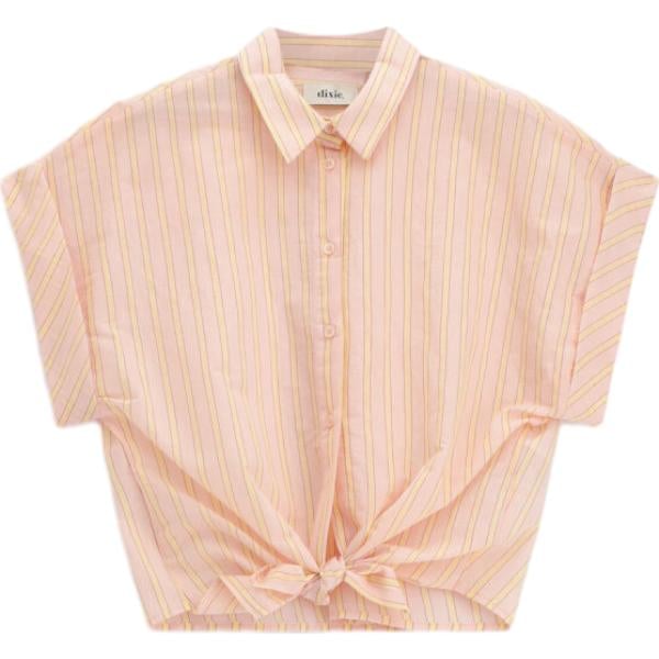camicie a manica corta Dixie rosa a righe