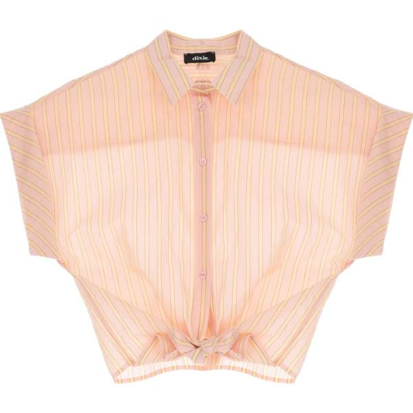 camicie a manica corta Dixie rosa a righe