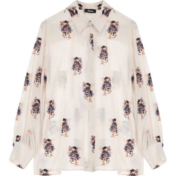 camicie Dixie rosa con stampe