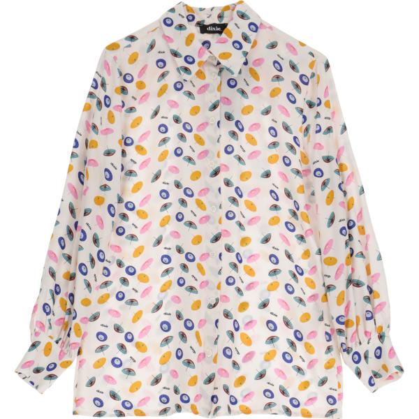 camicie Dixie rosa con stampe