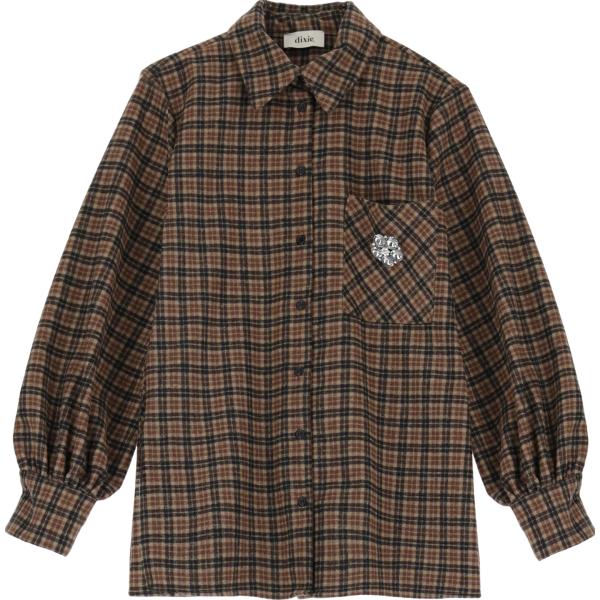 camicie Dixie marrone a quadri