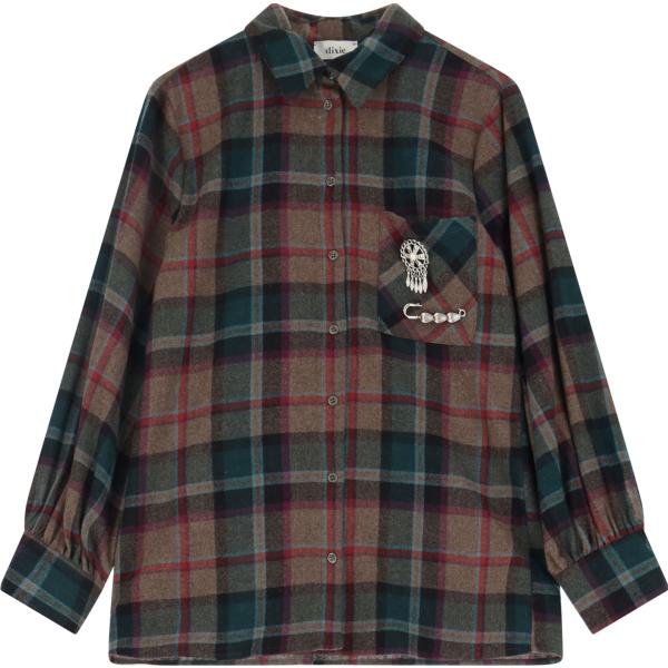 camicie Dixie marrone scozzese