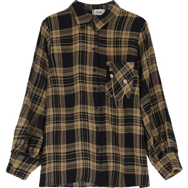 camicie Dixie marrone scozzese