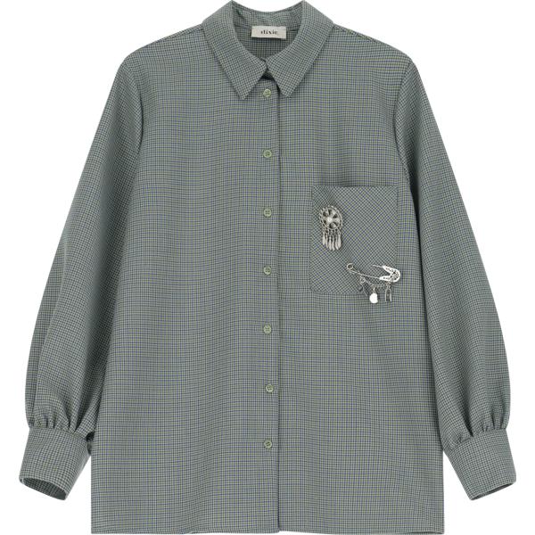 camicie Dixie grigio pied de poule