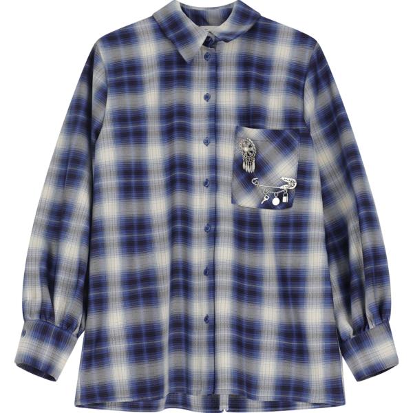 camicie Dixie blu a quadri