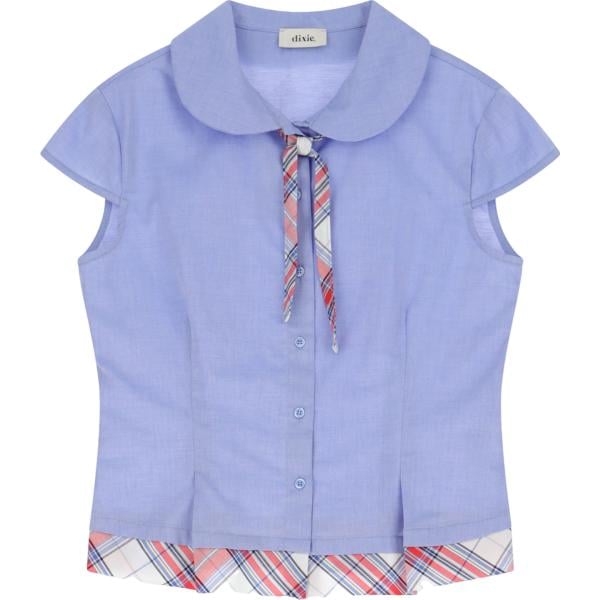 camicie a manica corta Dixie blu scozzese