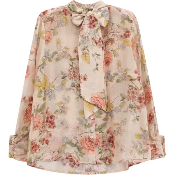 camicie Dixie marrone con stampe