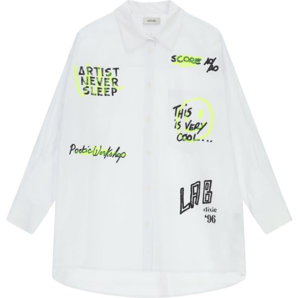 camicie Dixie bianco con stampe