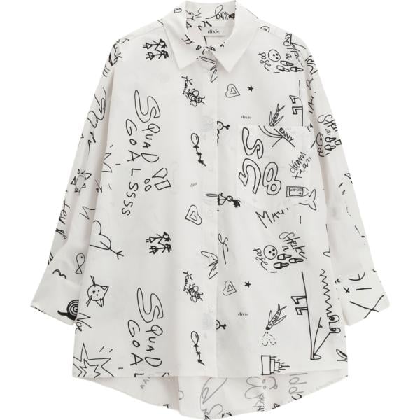 camicie Dixie bianco con stampe