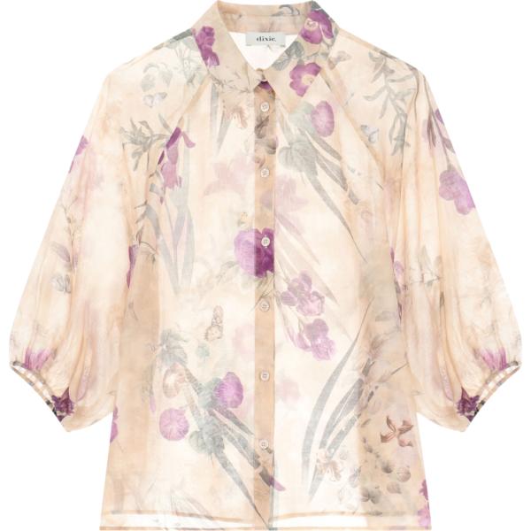 camicie Dixie marrone con stampe