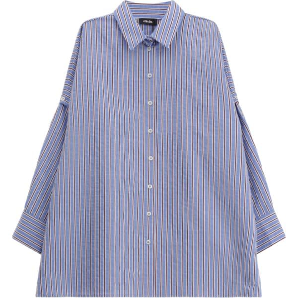 Camicia da donna in azzurro a righe lungo Dixie