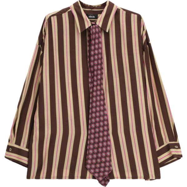 camicie Dixie marrone a righe